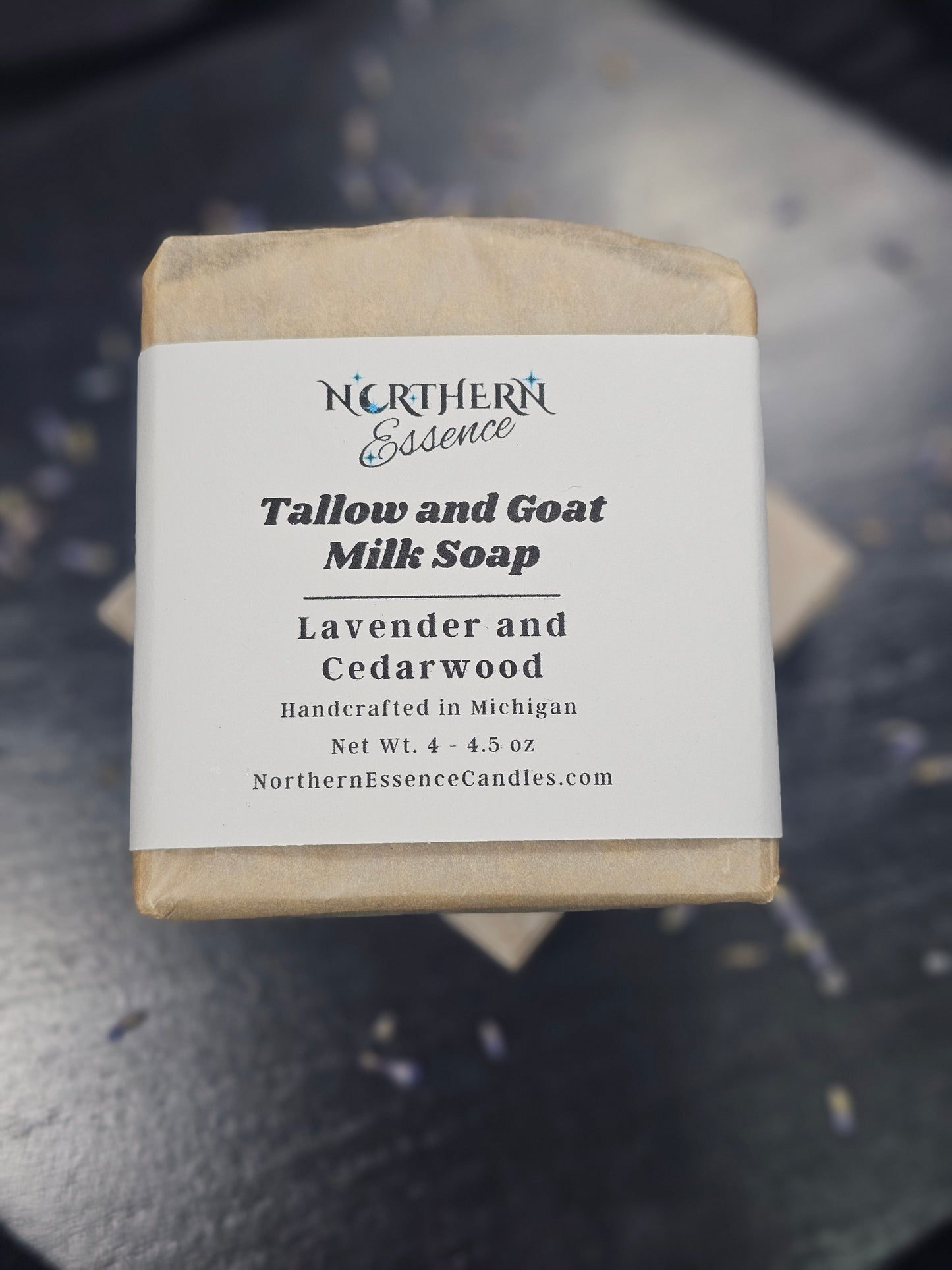 Beef Tallow and Goat Milk Soap.                  Lavender and cedarwood