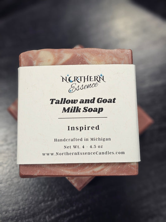 Beef Tallow and Goat Milk Soap.     Inspired ( citrus)