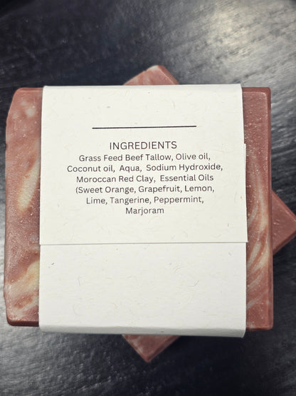 Beef Tallow and Goat Milk Soap.     Inspired ( citrus)